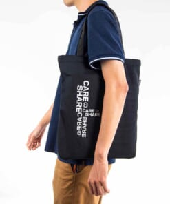 Túi tote vải Canvas SS2 Care & Share - Đen