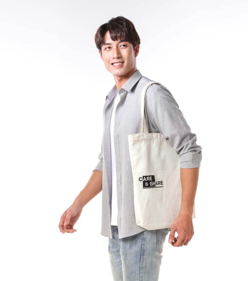 Túi tote vải Canvas SS2 Care & Share - Đen