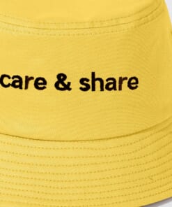 Mũ Bucket Hat thêu Care & Share Typo - Đen